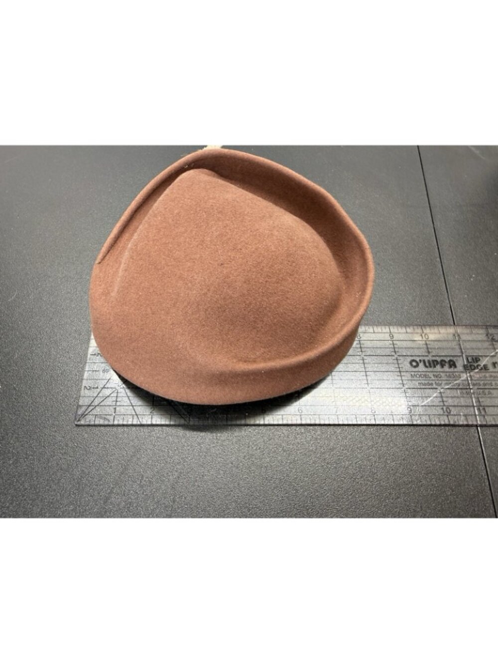 Geo W Bollman Co. Women's Excello Pillbox Hat Tan 100% Wool Felt - Picture 12 of 12